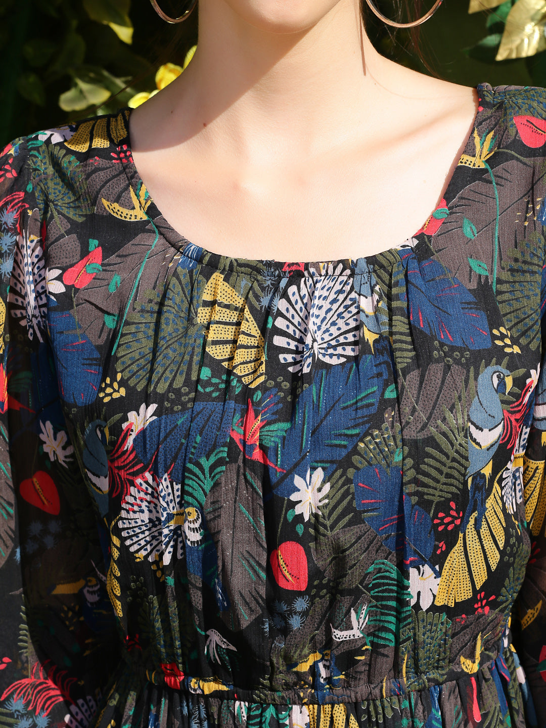 Black floral Mini Dress