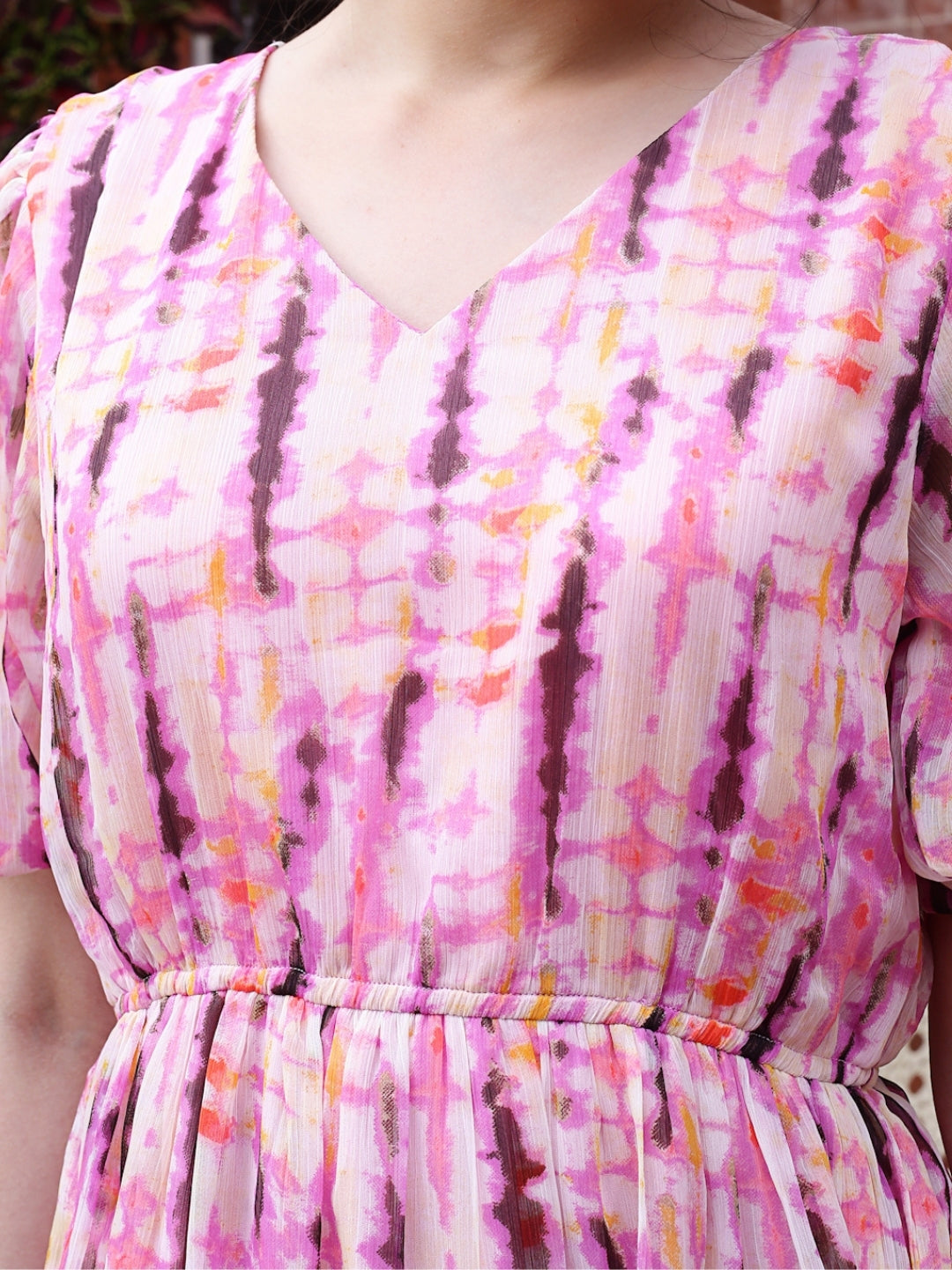 BPink Tie and Dye Fit and Flare Dress