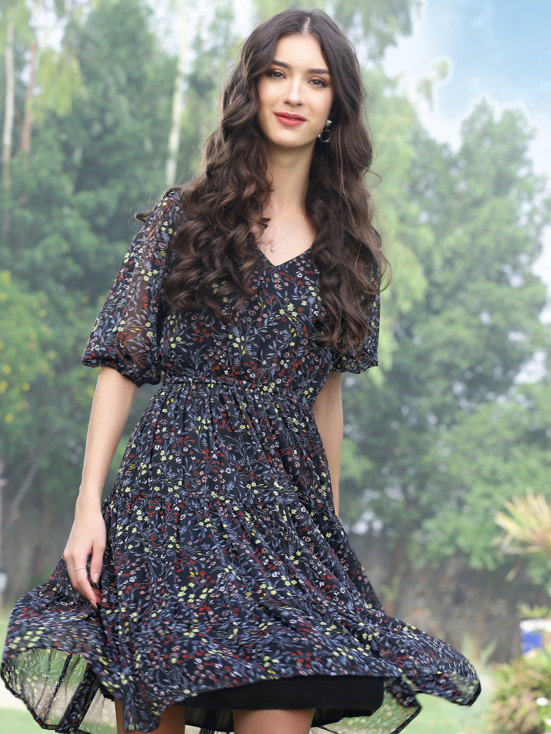 Light Weight Flowy Chiffon Dress