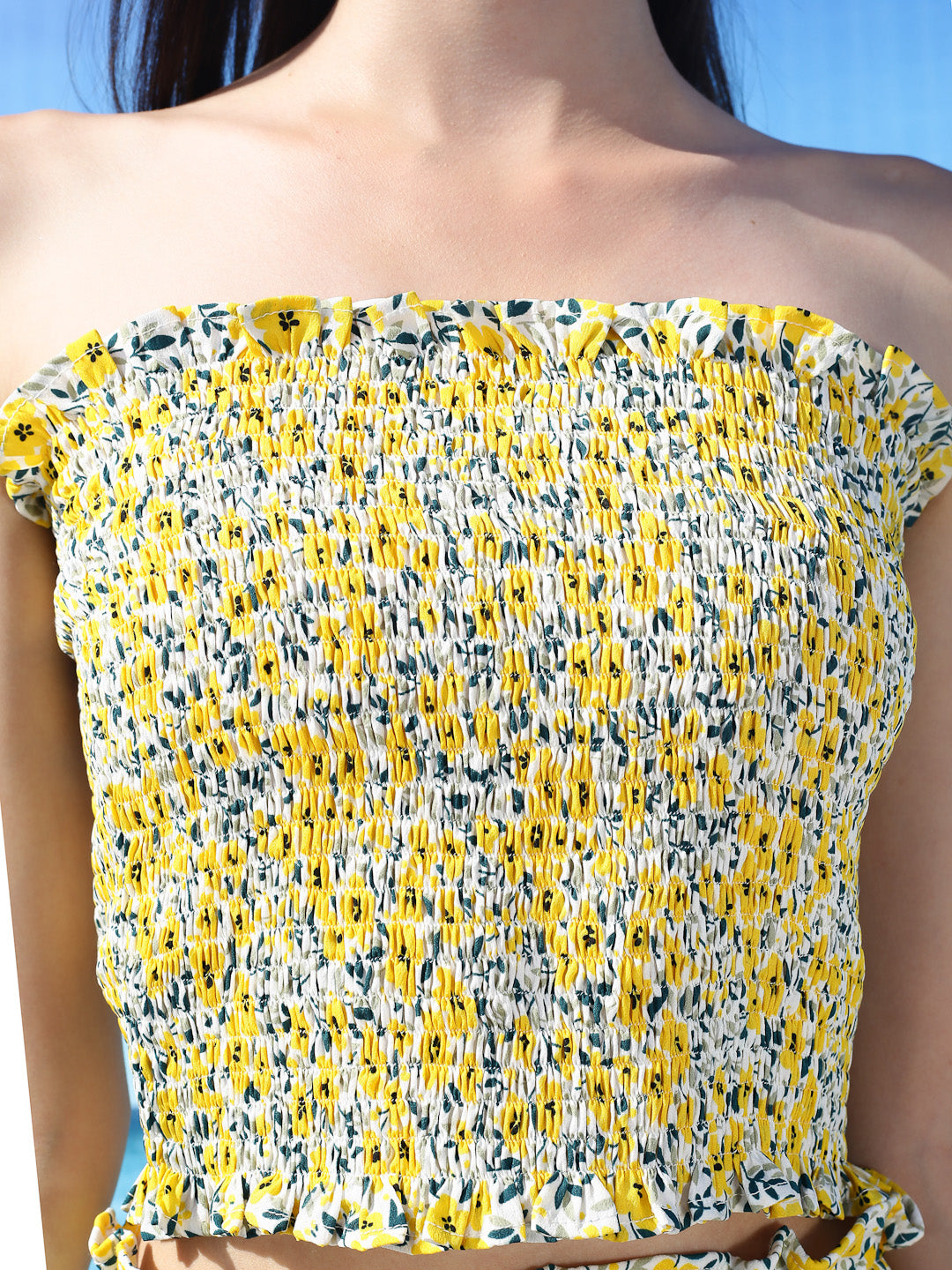 Yellow floral Print cord