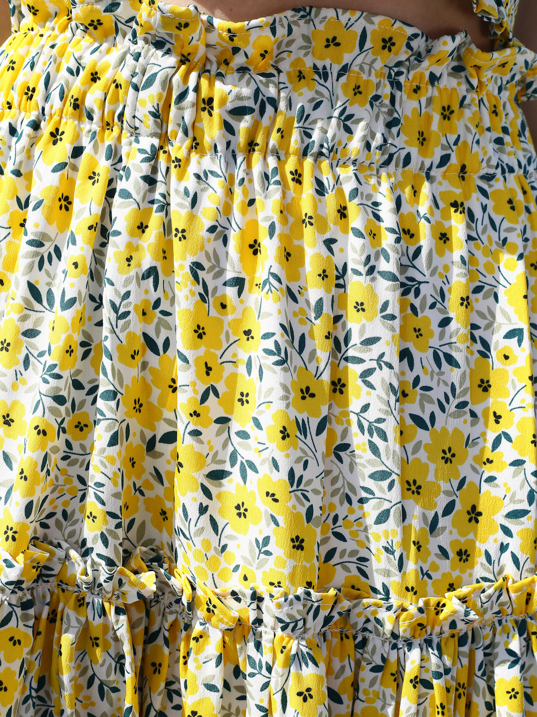 Yellow floral Print cord