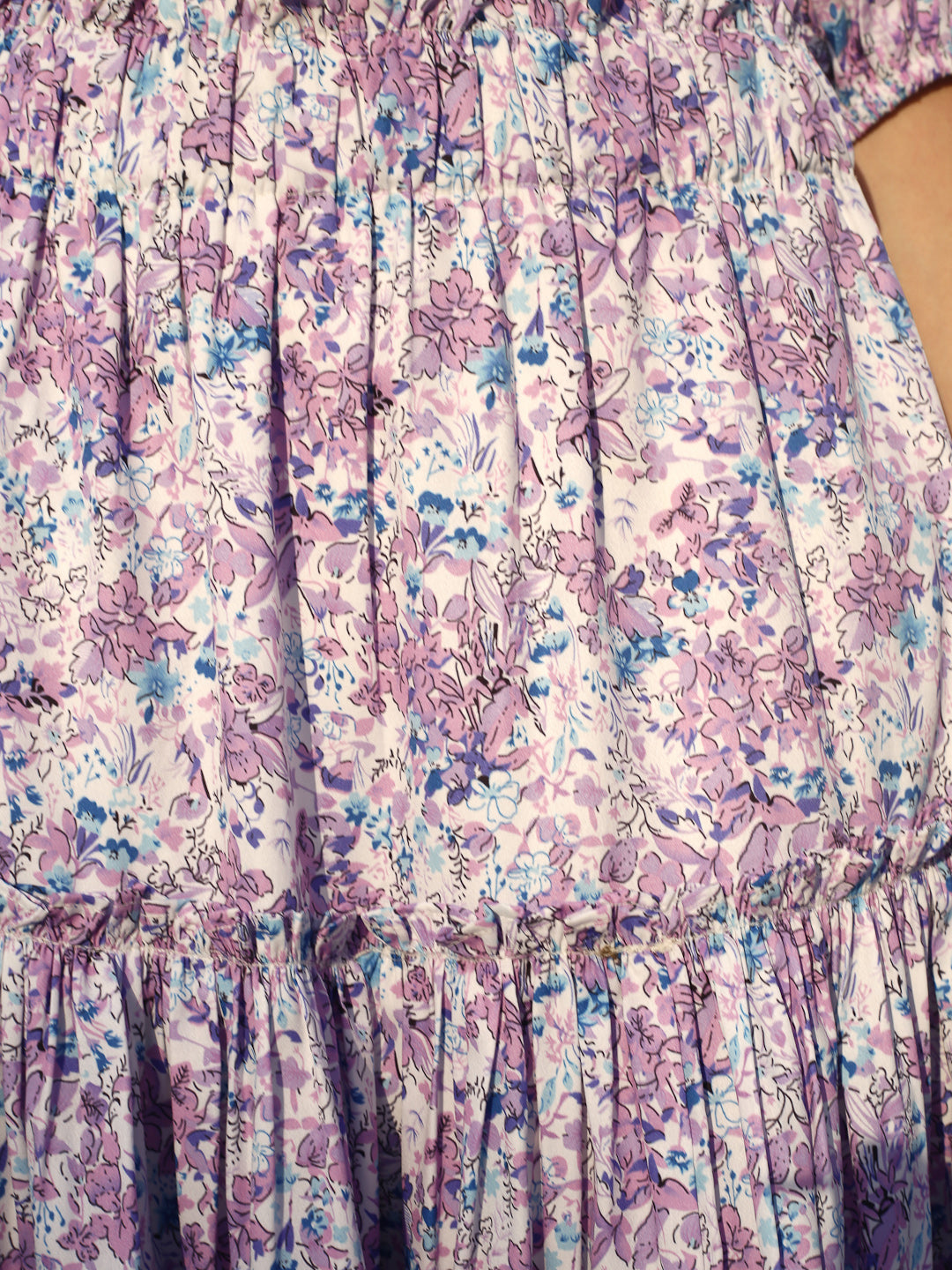Mauve Floral knee cord