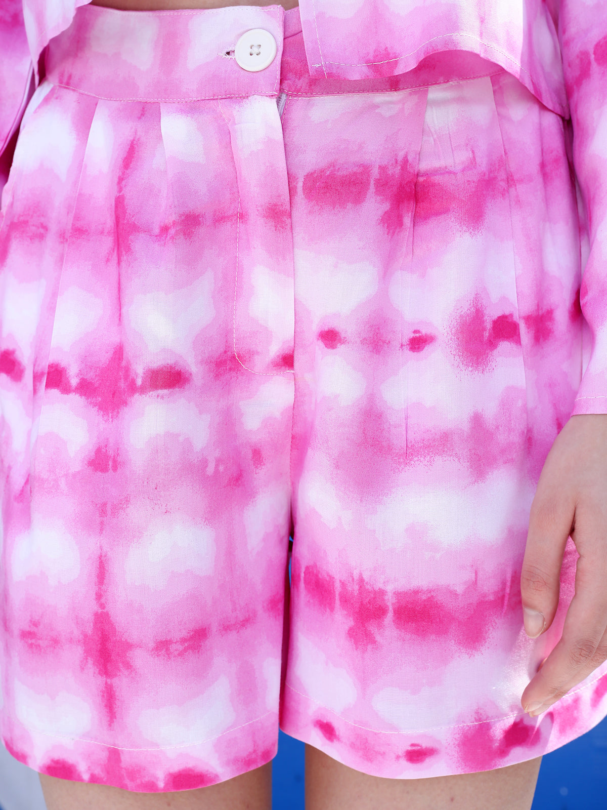 Pink Floral Mini Short