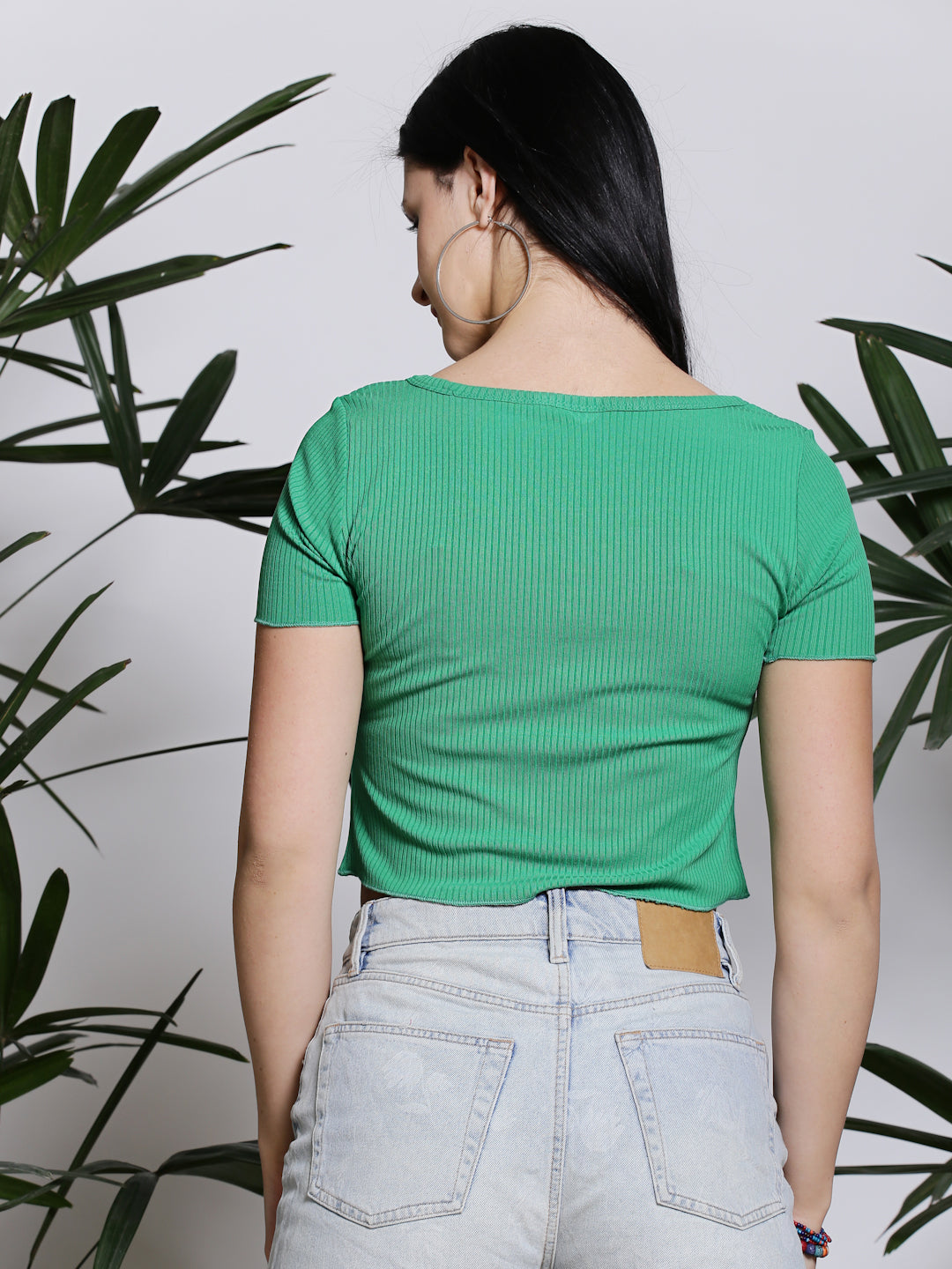 Green Crop Tops