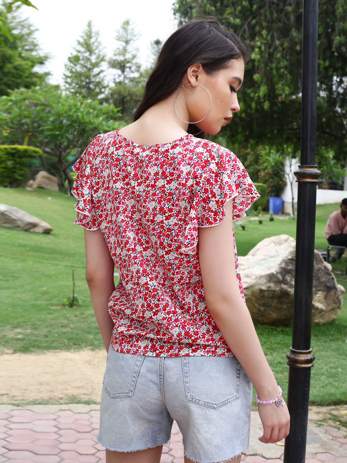 Fuchsia Floral Regular Top