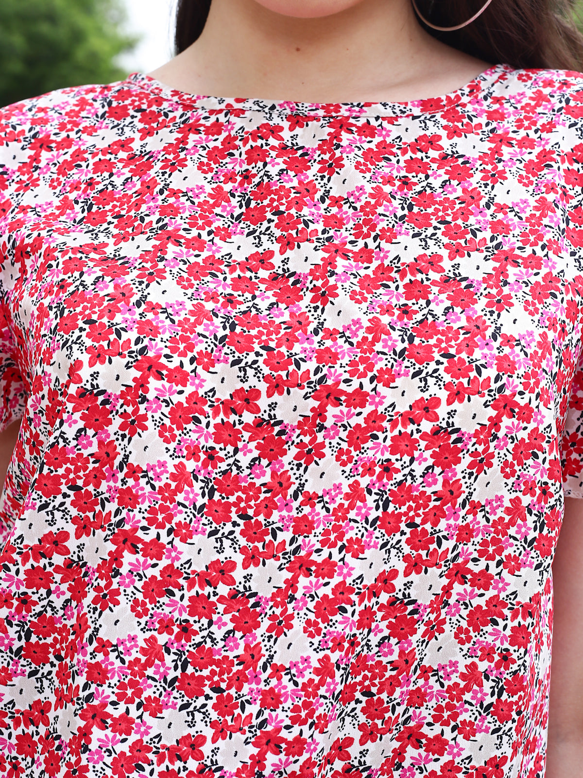Fuchsia Floral Regular Top