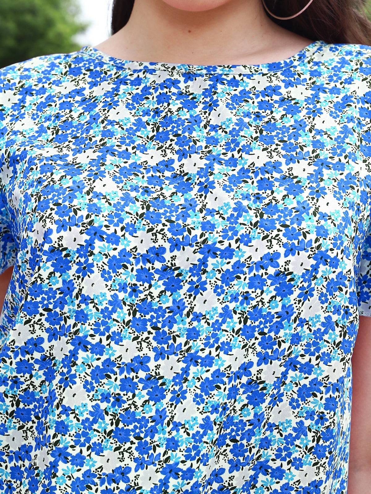 RBlue Floral Regular Top