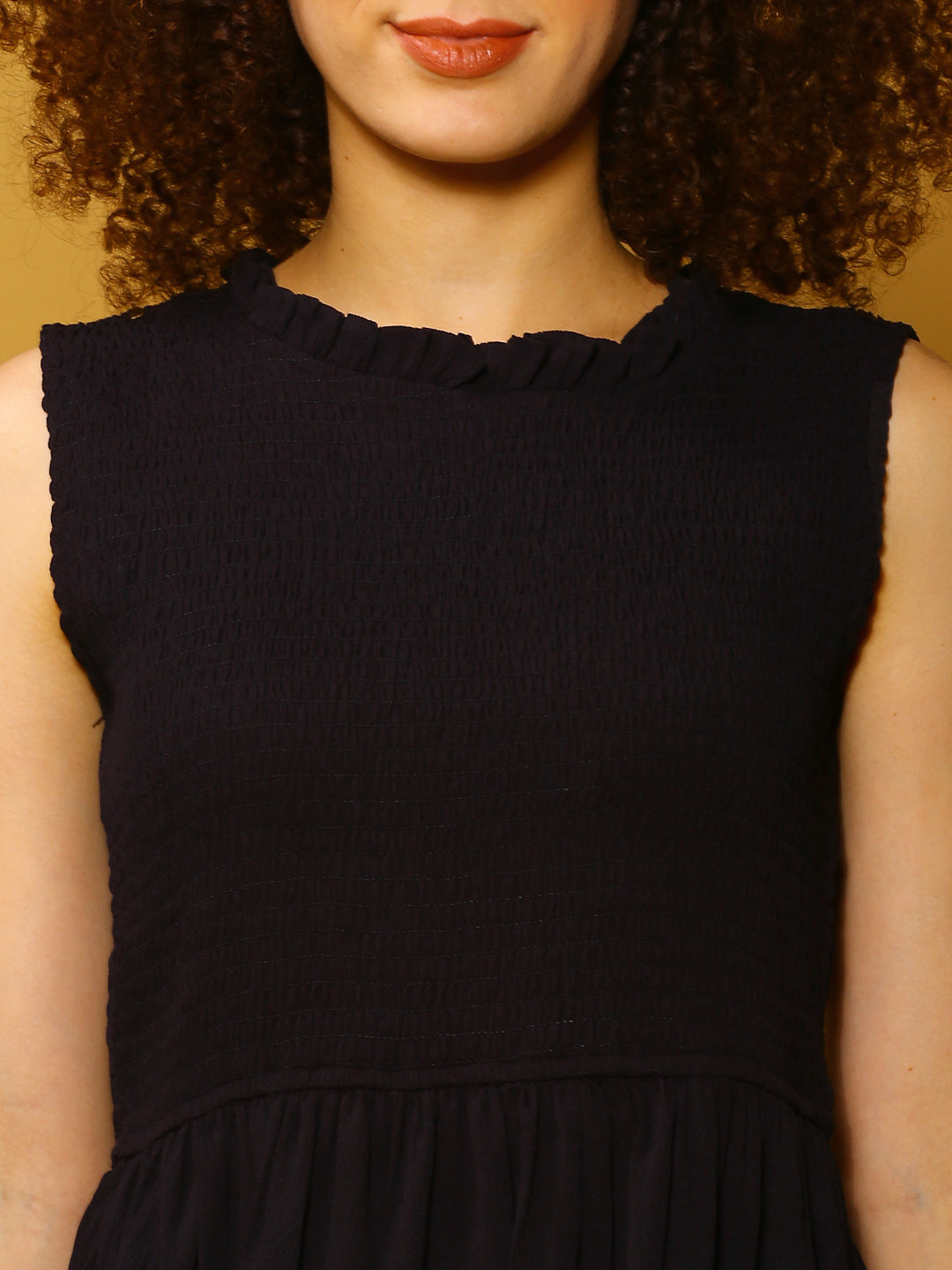 Black Solid Maxi Dress