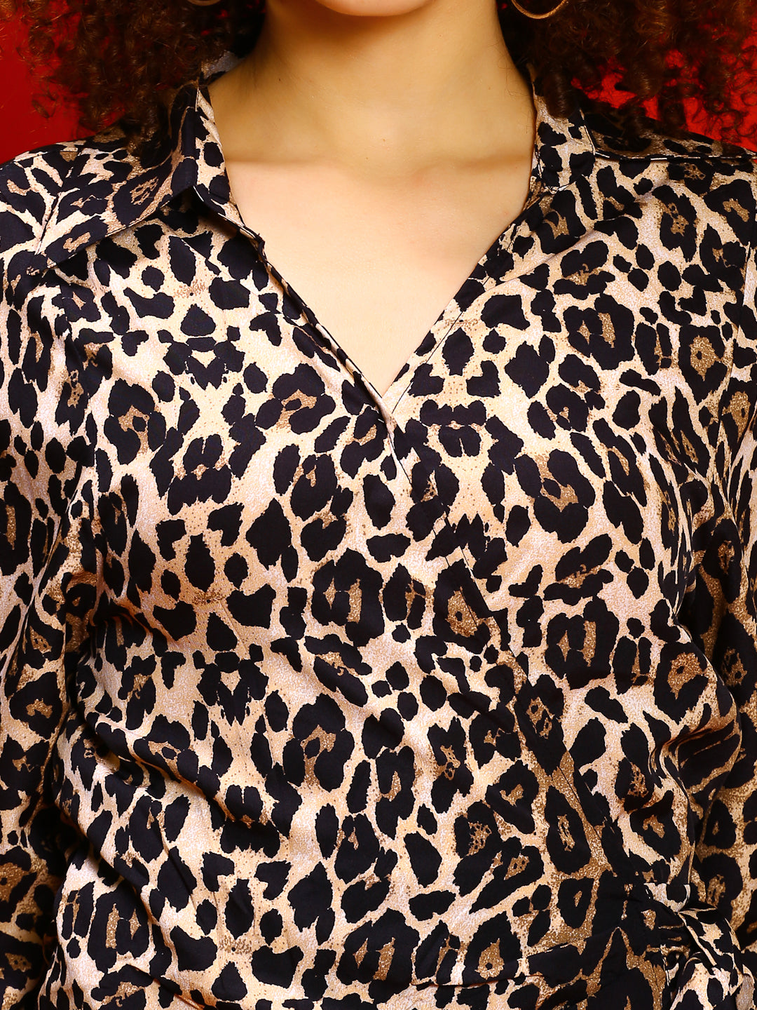 Front Tie up collar dress