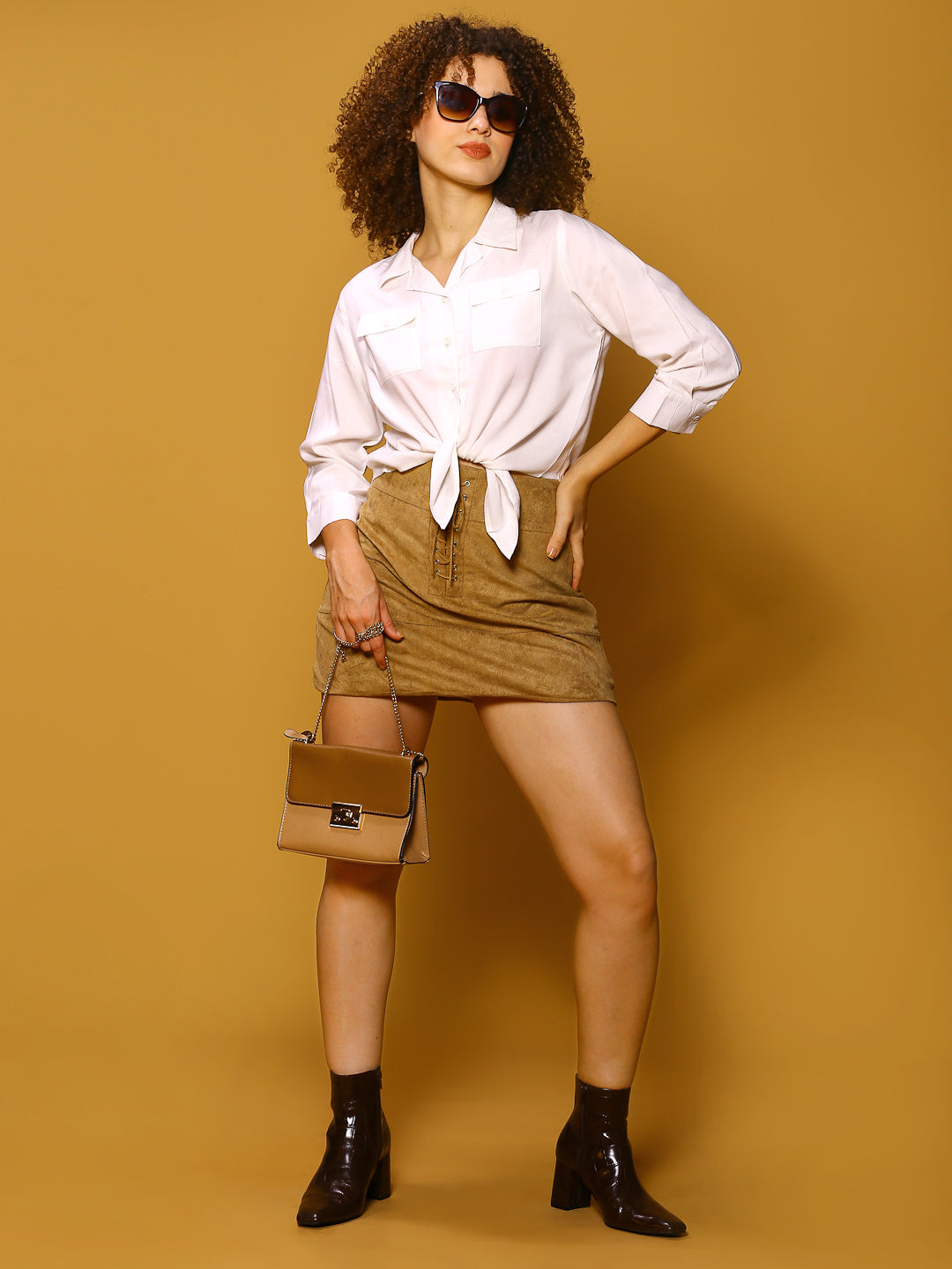 Offwhite Solid Shirt Top