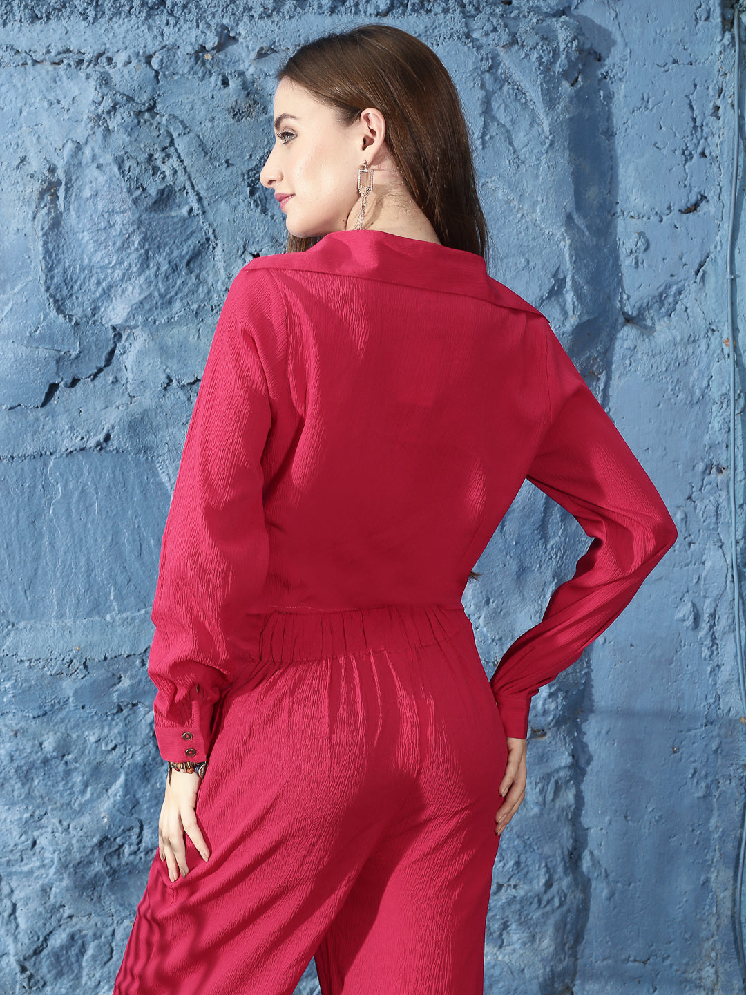 Fushia Crop Shirt