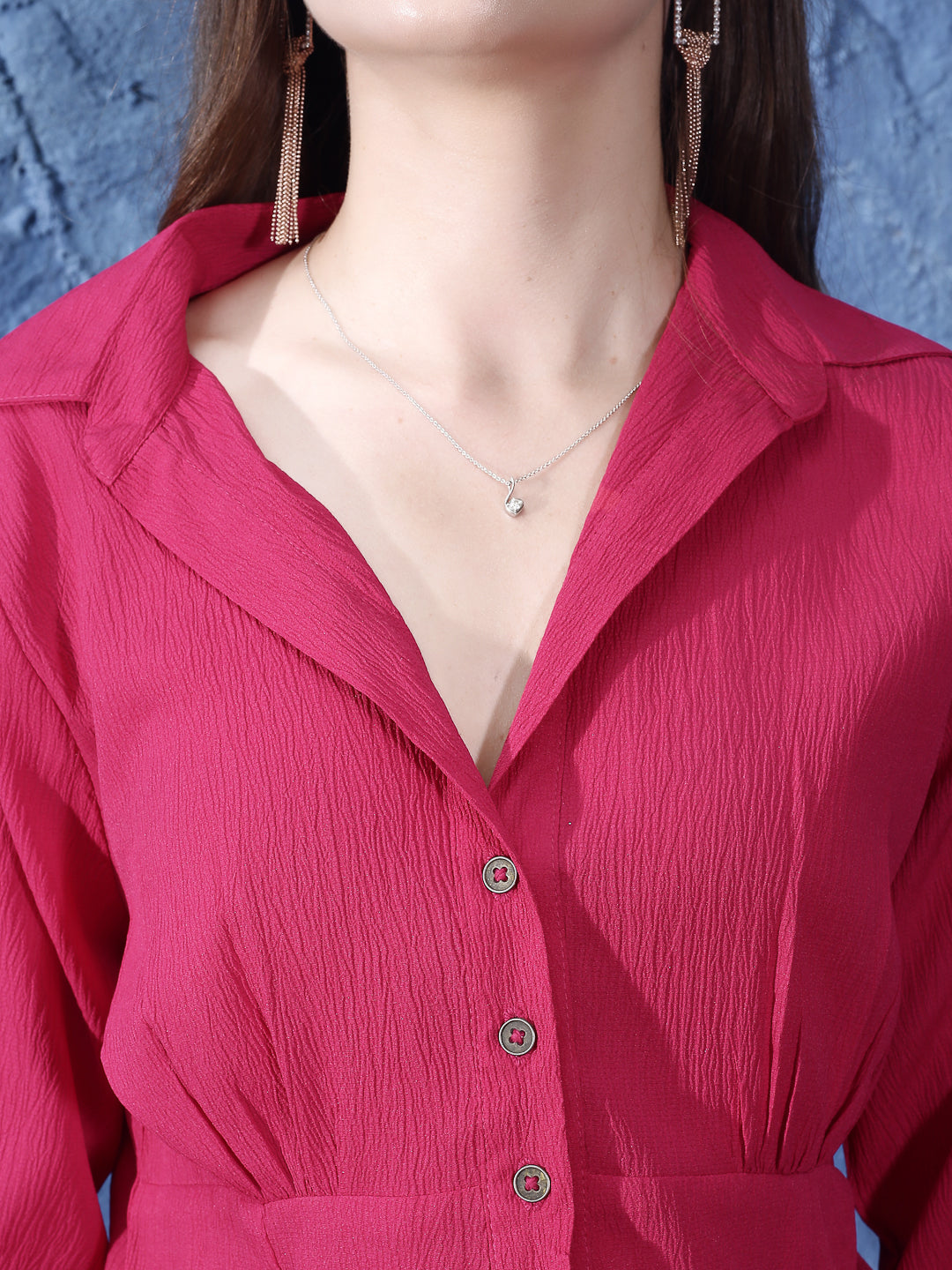 Fushia Crop Shirt