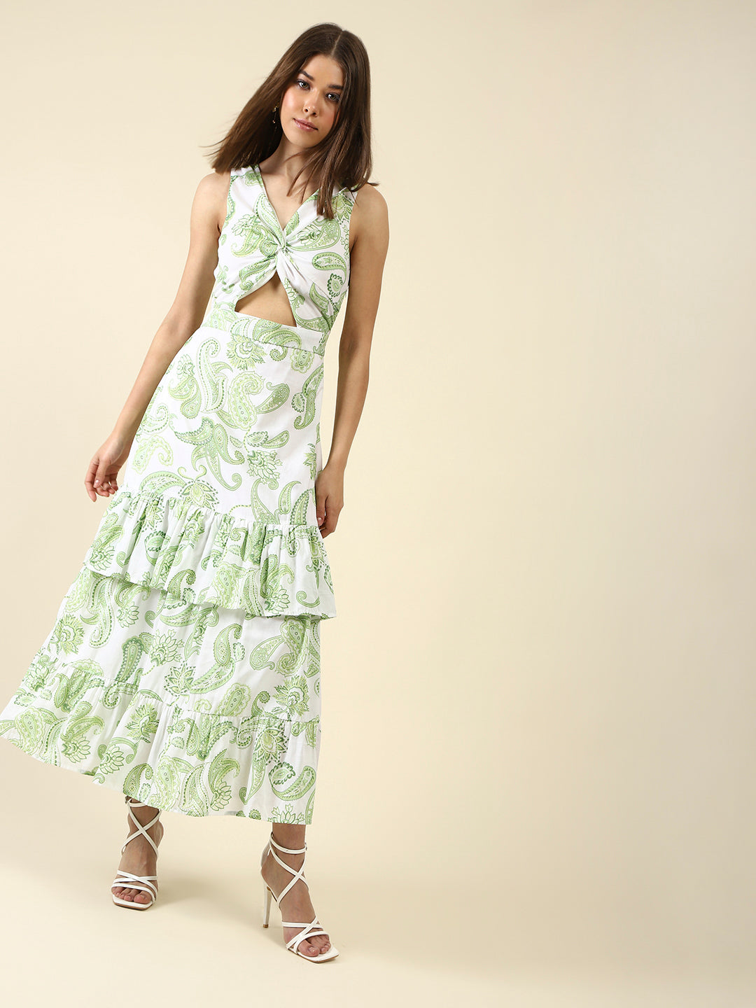 Offwhitegreen Maxi Dress