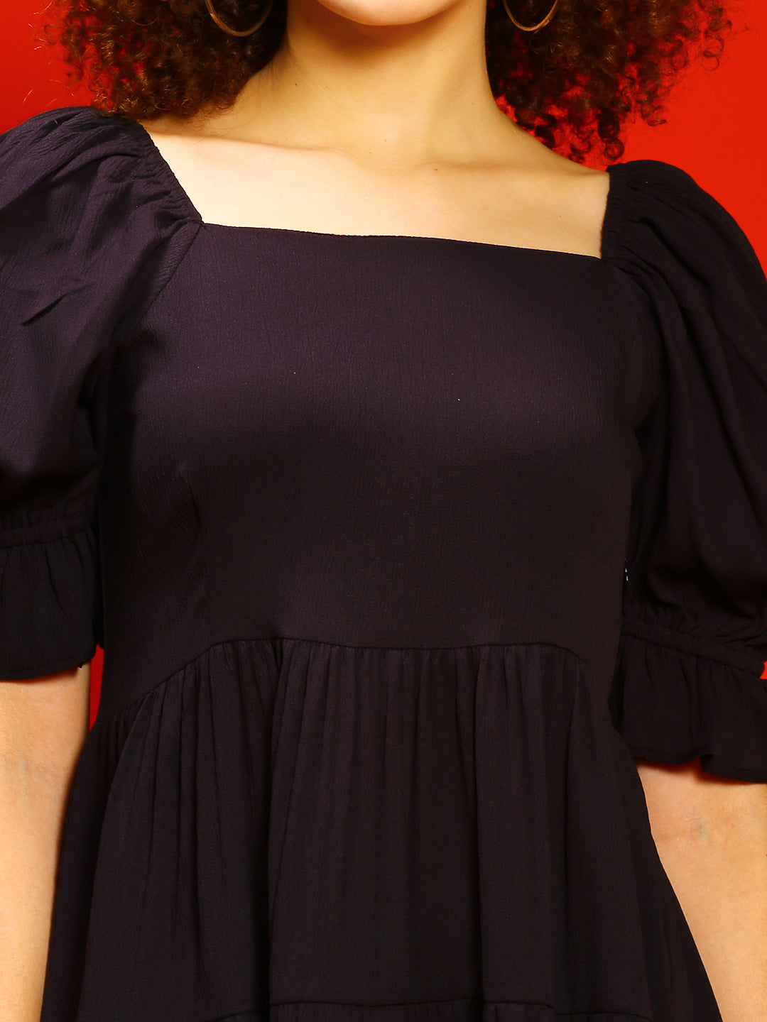 Black Tiered dress mini