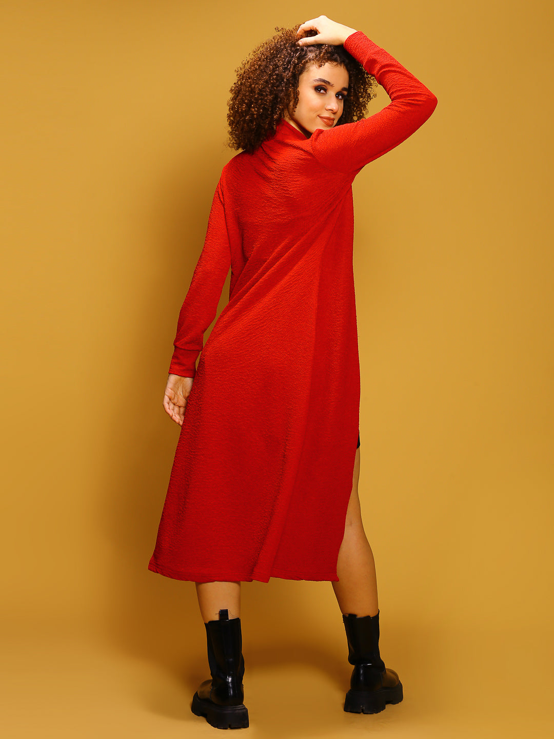 Red front open shrug