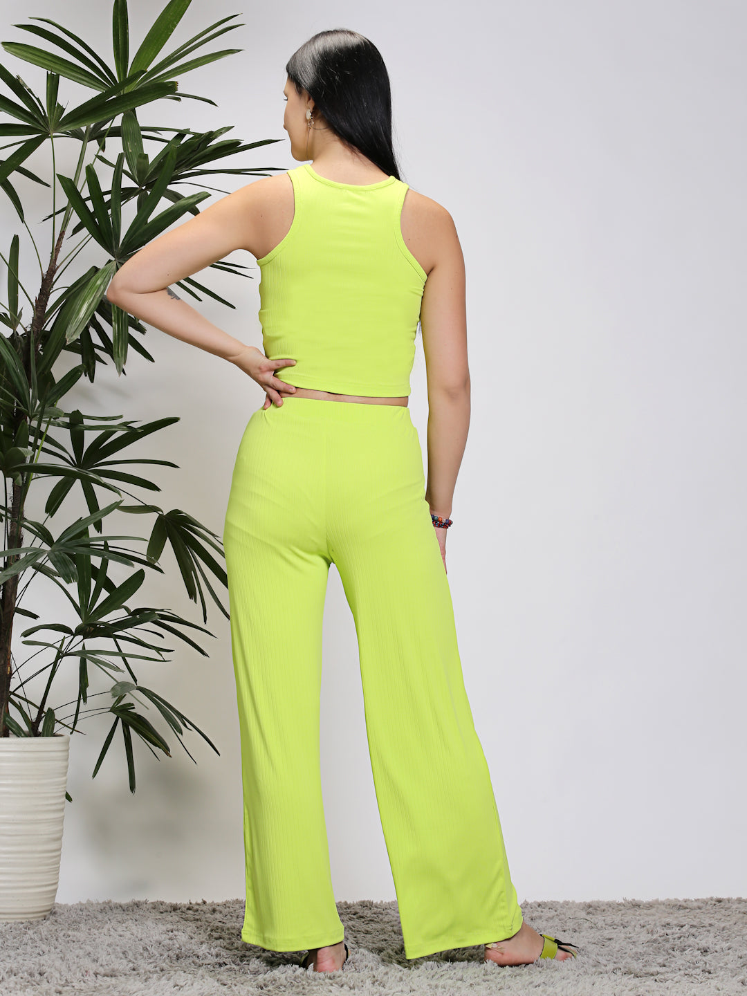Lime GreenTop Palazzo Cord