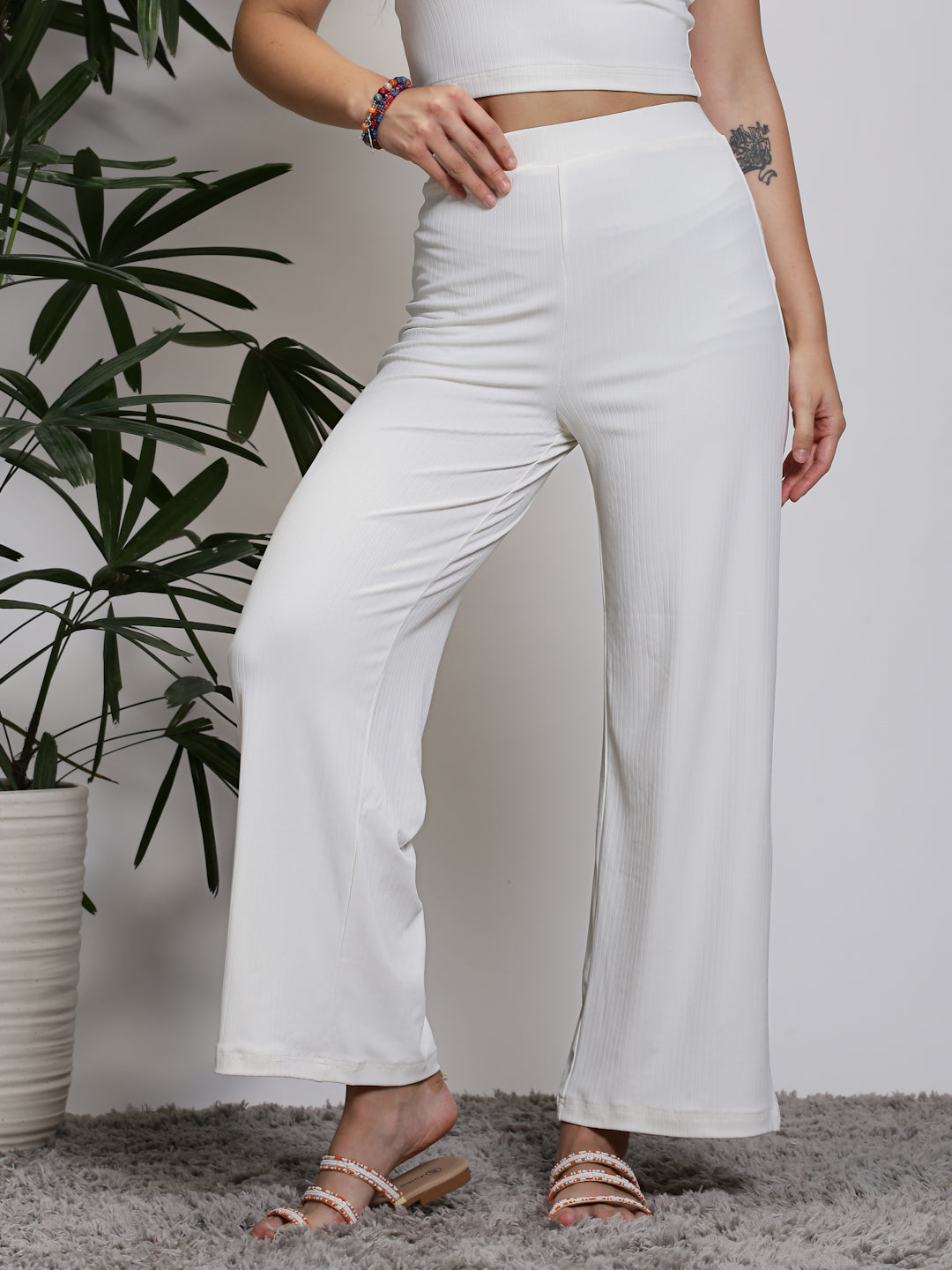 Beige Slip Palazzo