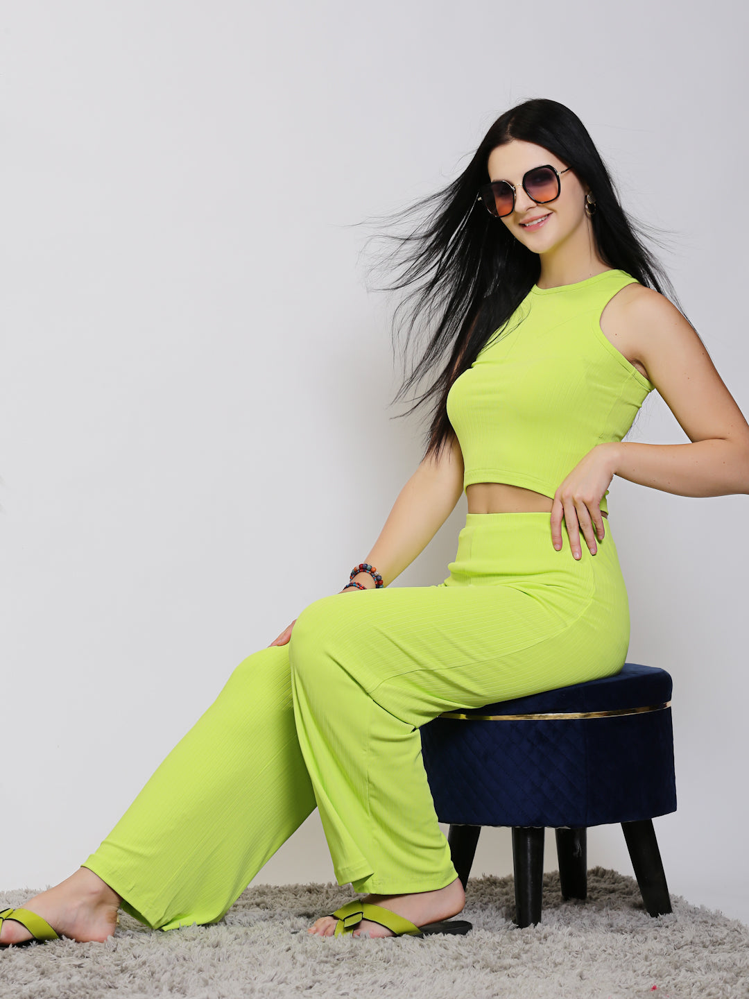 Lime Slip-On Palazzo
