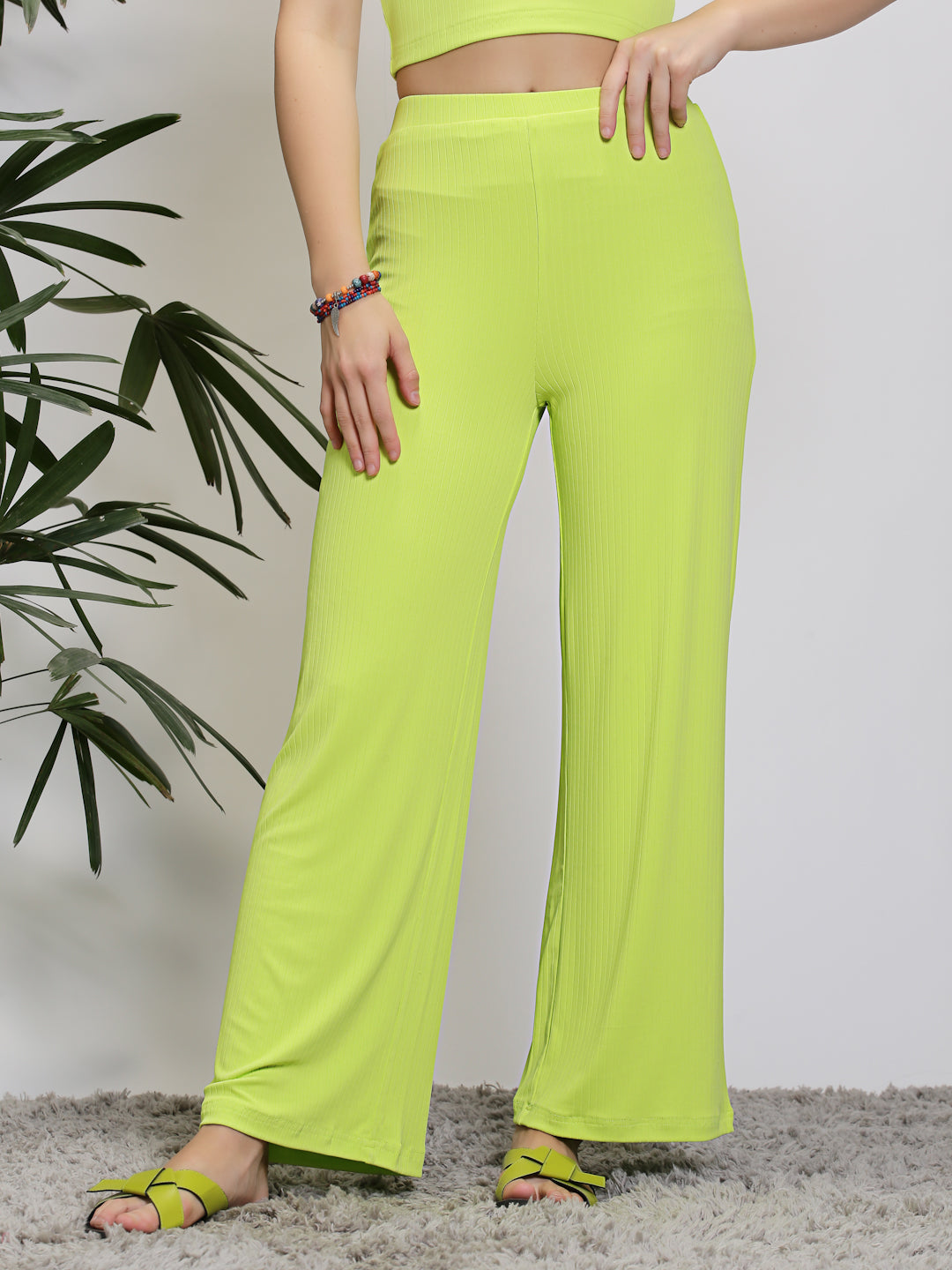 Lime Slip-On Palazzo