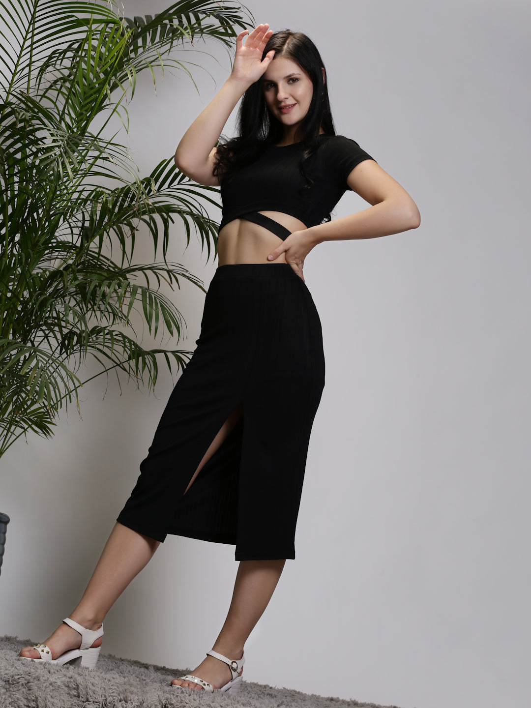 Black Top Skirt Co-Ord