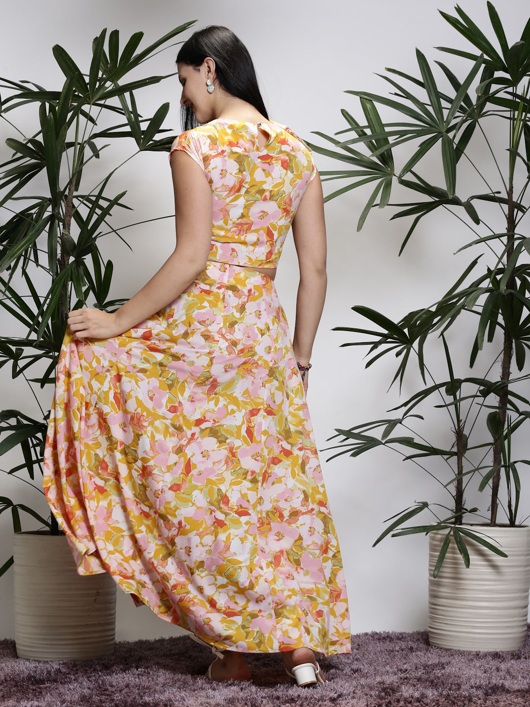 Yellow Top Skirt Cord-Set