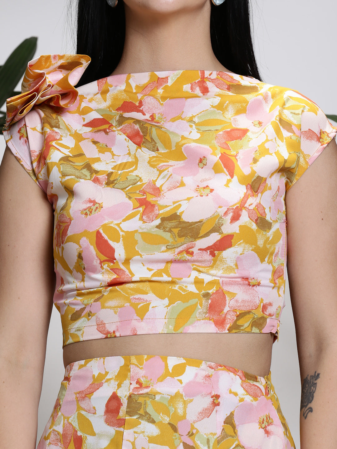Yellow Top Skirt Cord-Set