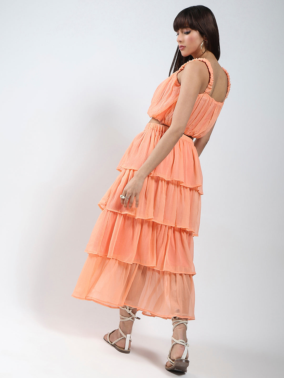 Coral Top Skirt Cord-Set