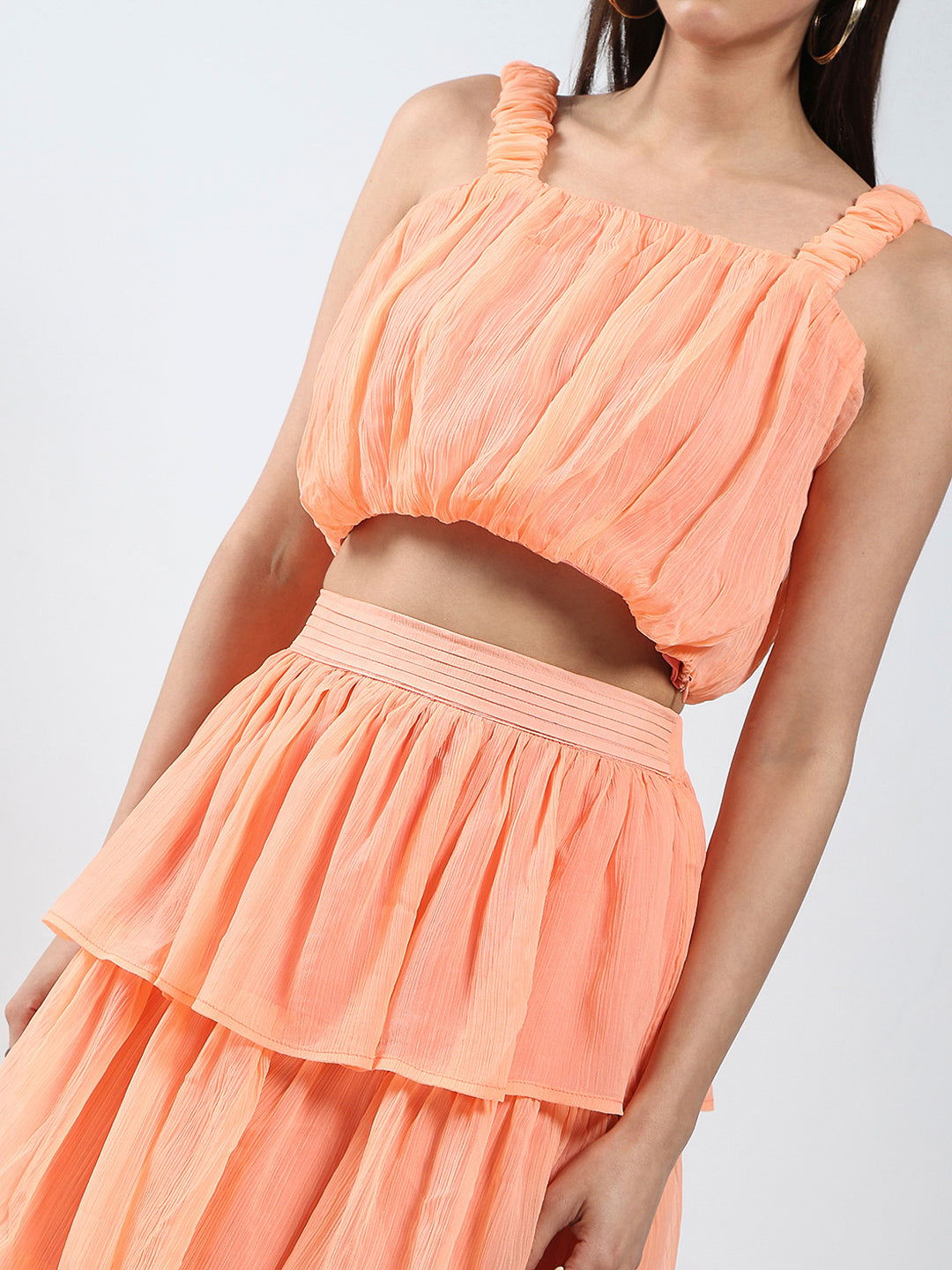 Coral Top Skirt Cord-Set