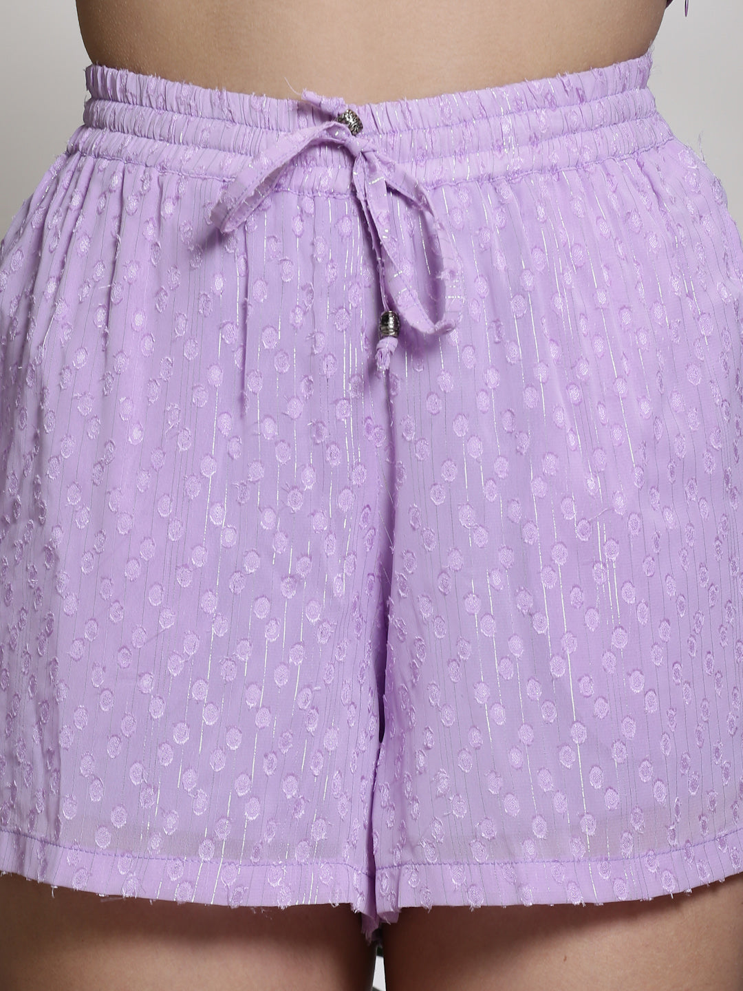 Purple Top Shorts Cord-Set