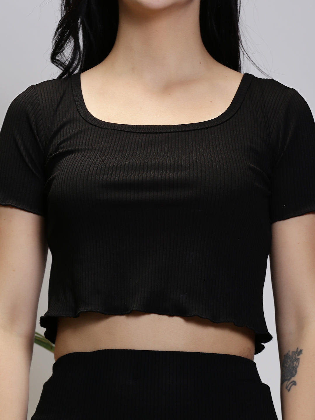 Black Top Skirt Cord-Set
