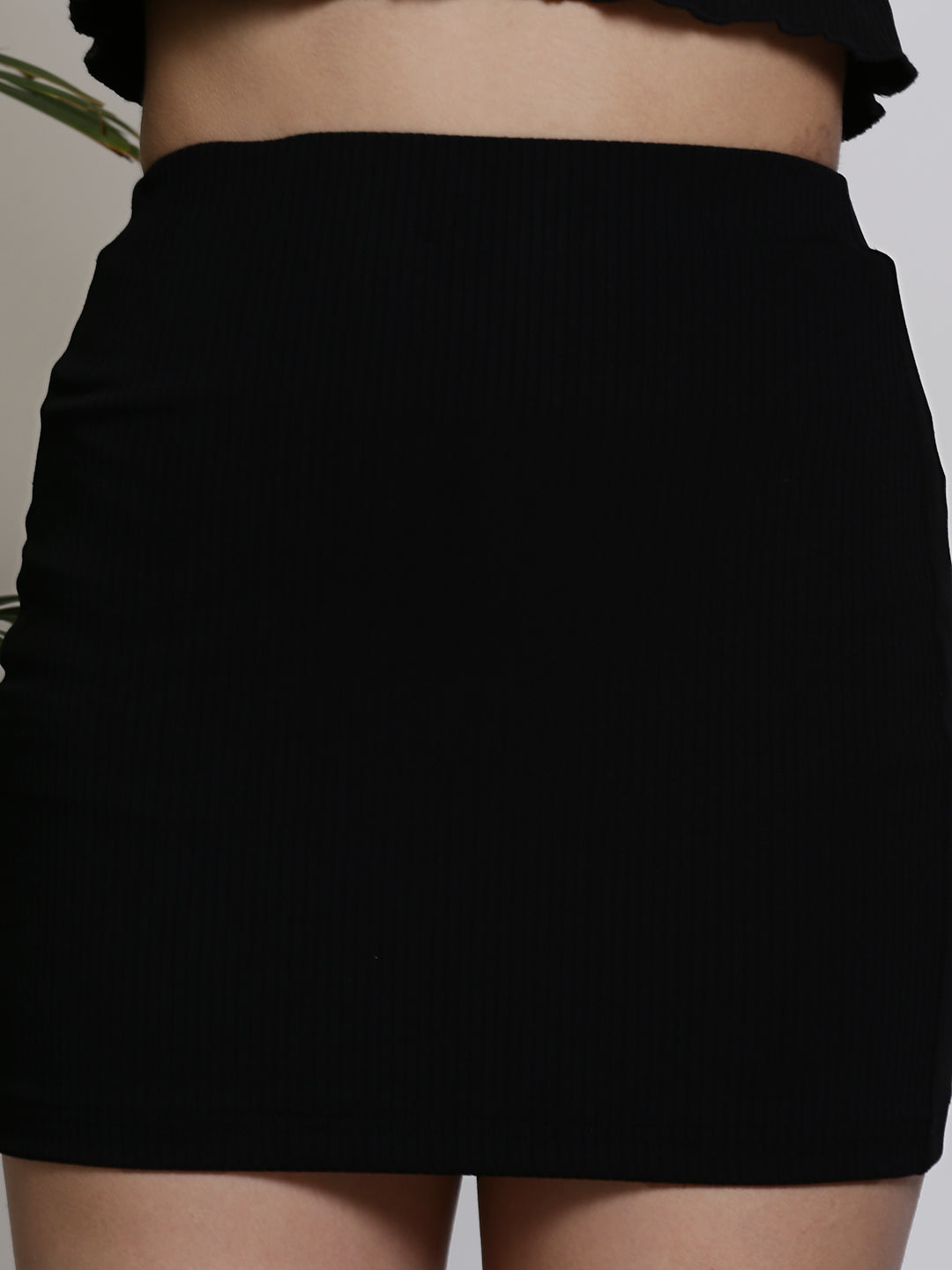 Black Top Skirt Cord-Set
