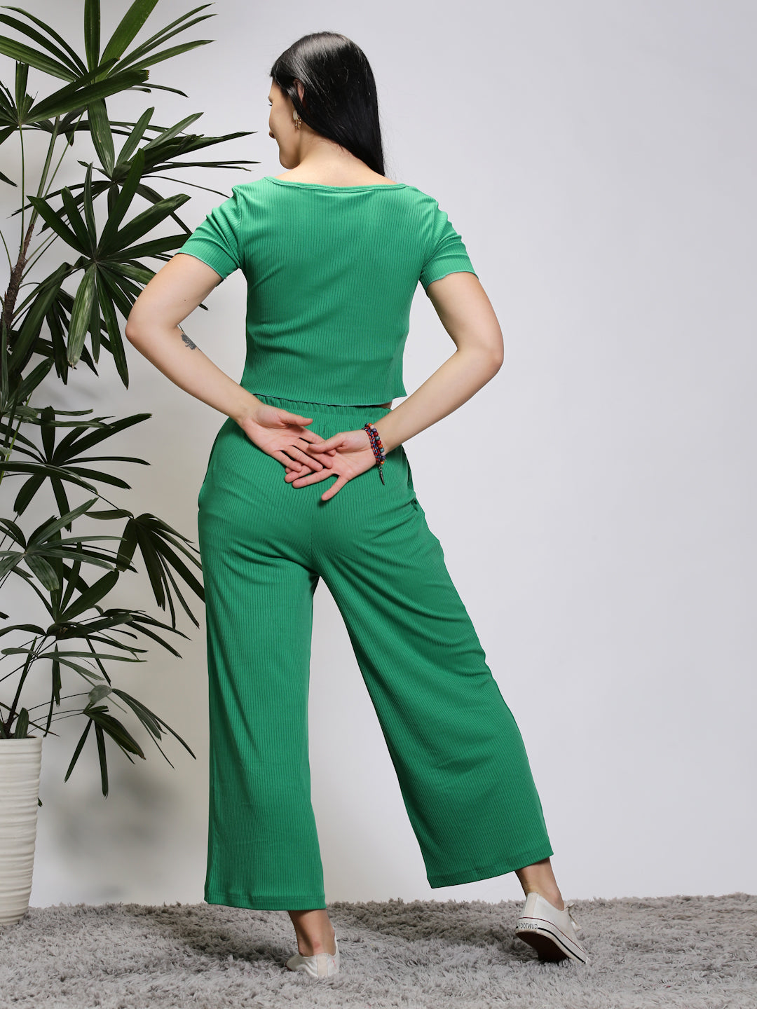 Green Crop Top