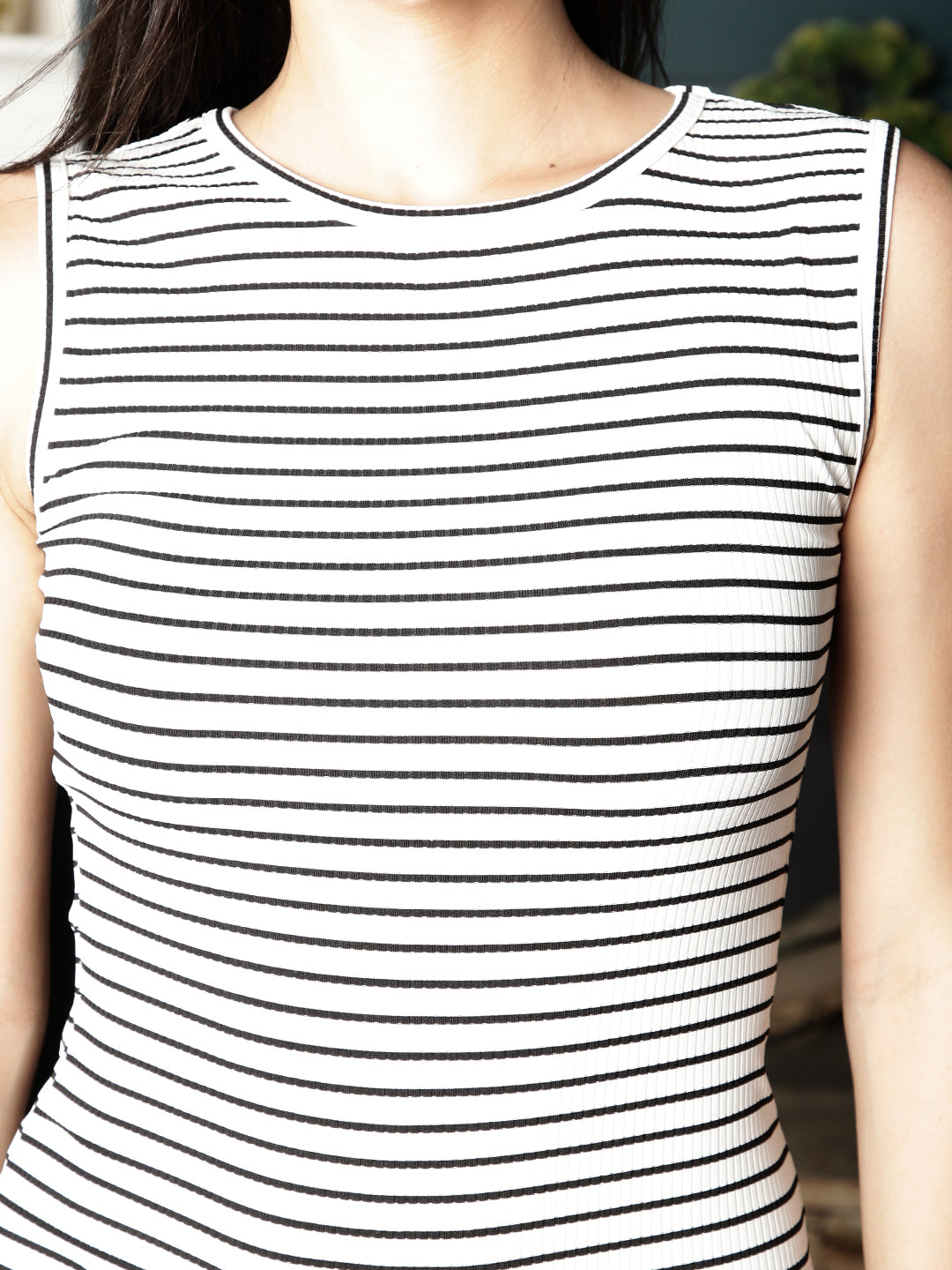 Stripe Knit Bodycon Dress