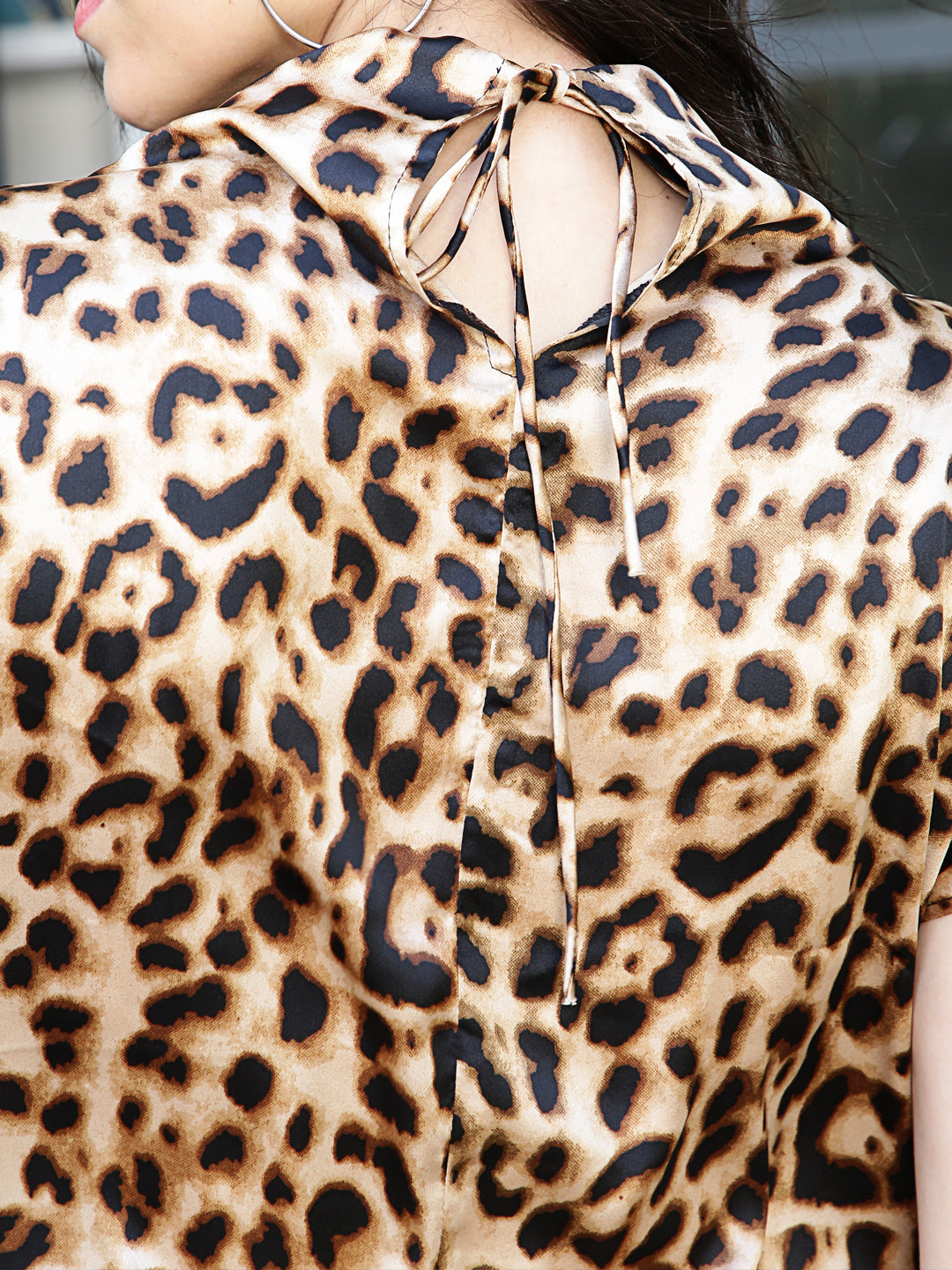 Animal Print Satin Top