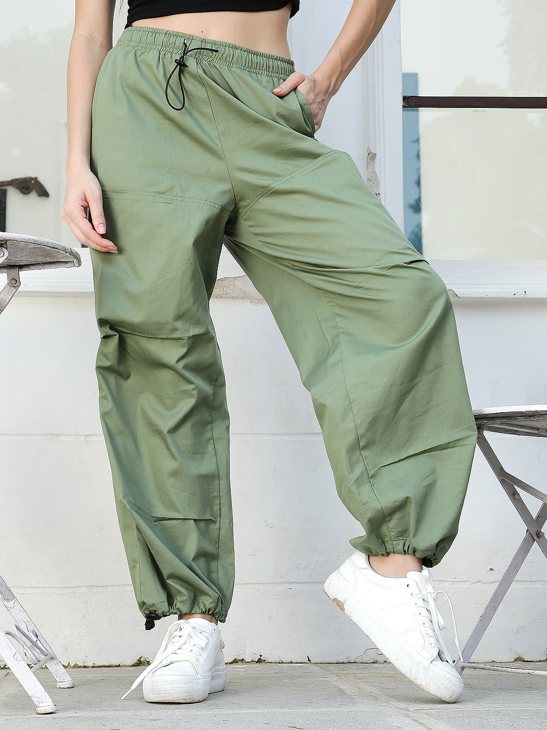Green TencelCargo Trouser