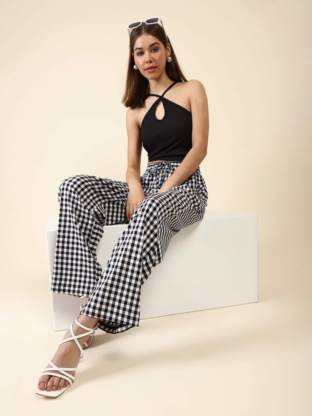 Black Print Trouser
