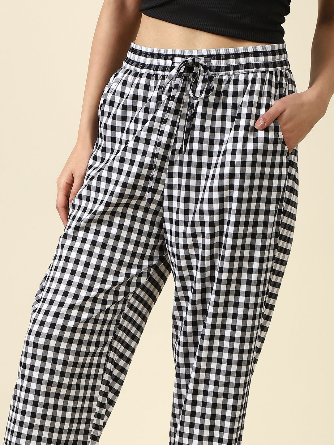 Black Print Trouser