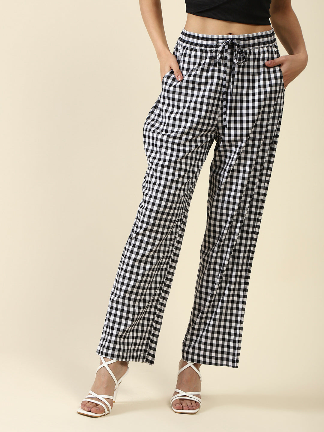 Black Print Trouser