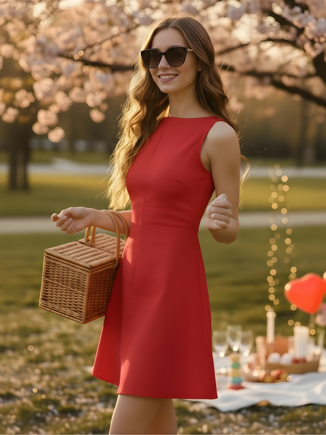 Sera Women Red A-Line Mini Party Dress