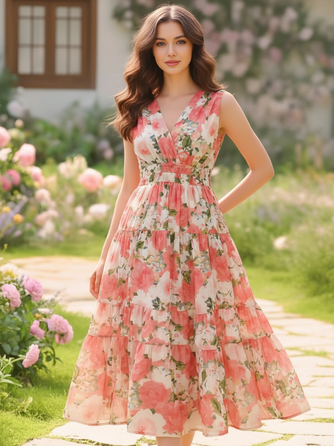 Premium Cotton Floral Boho Mini Dress