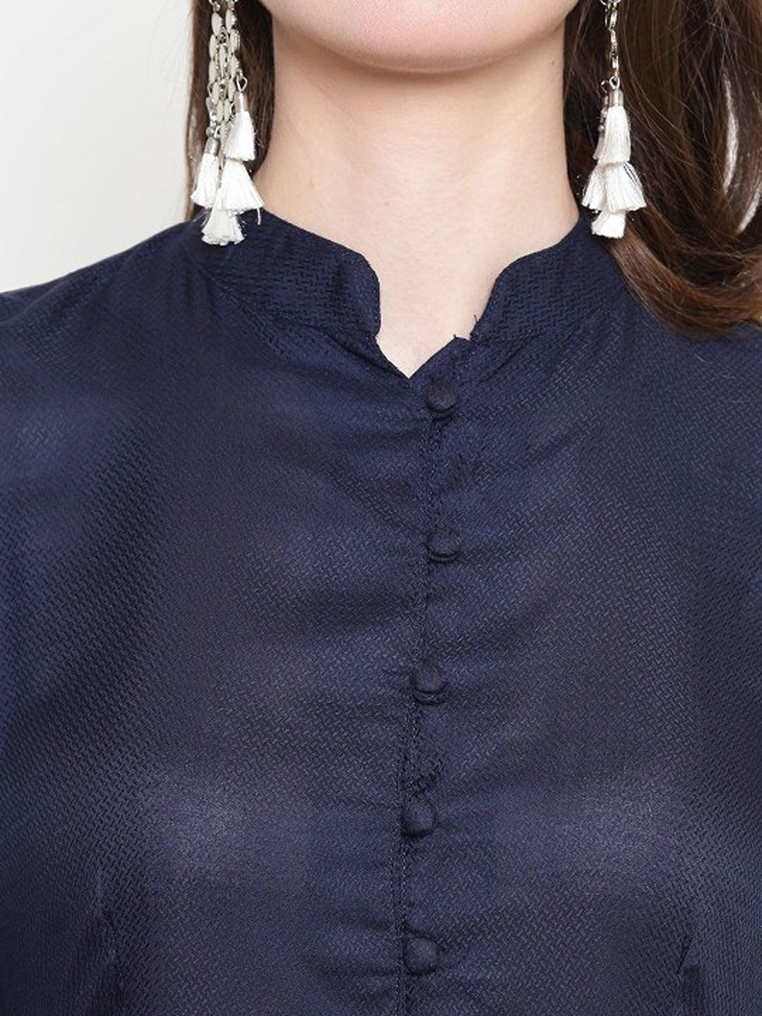 Navy Kurta With Skirt