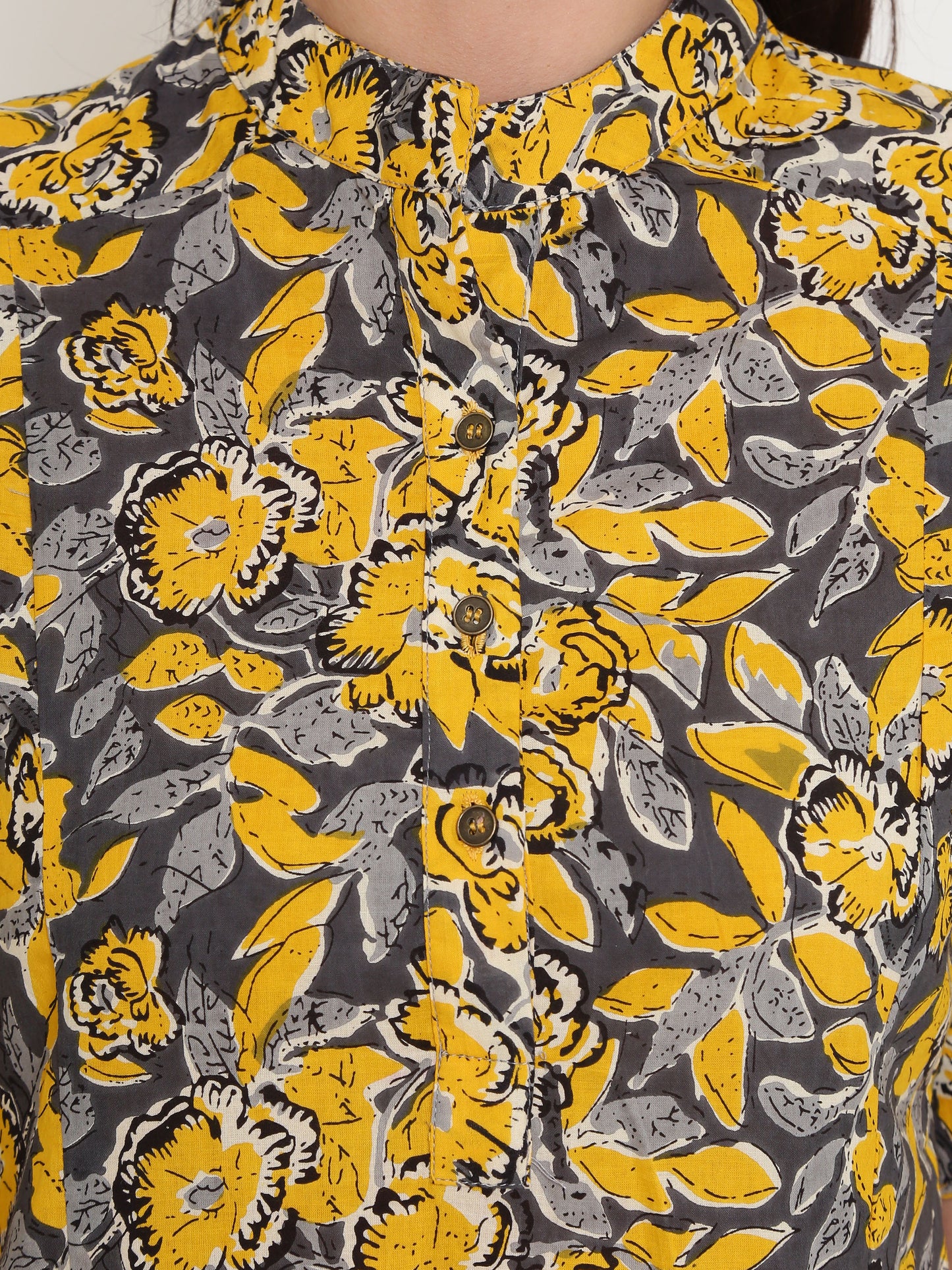 Floral printed kurta and Solid palazzo set