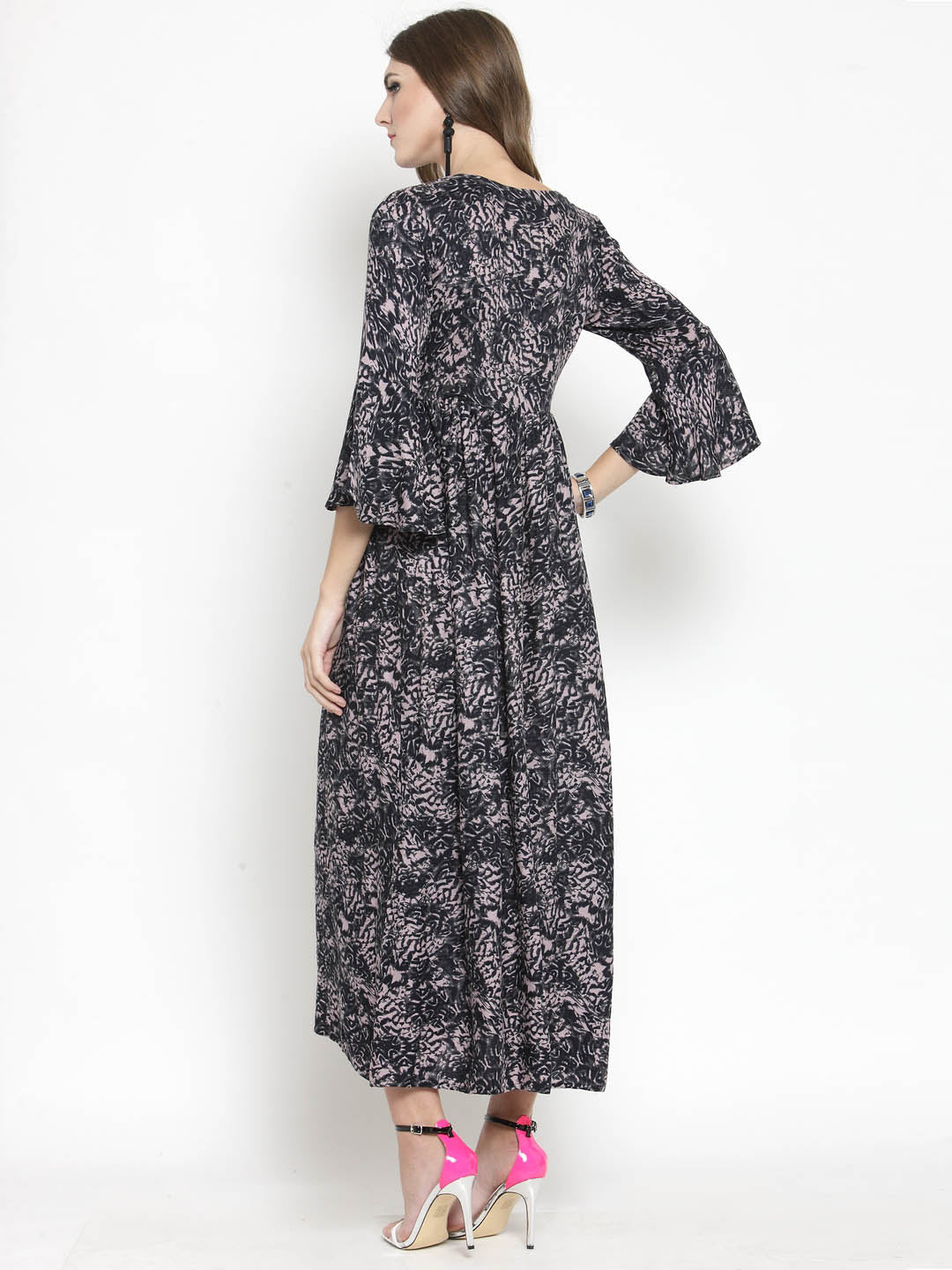 Women Black Printed Dress