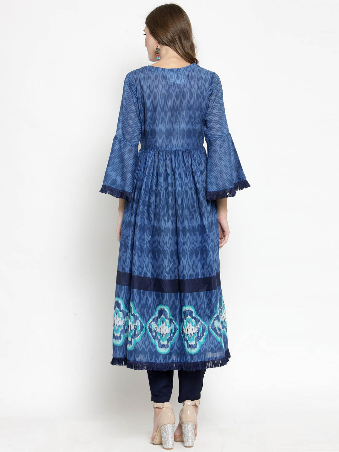 Women Blue Printed Kurta