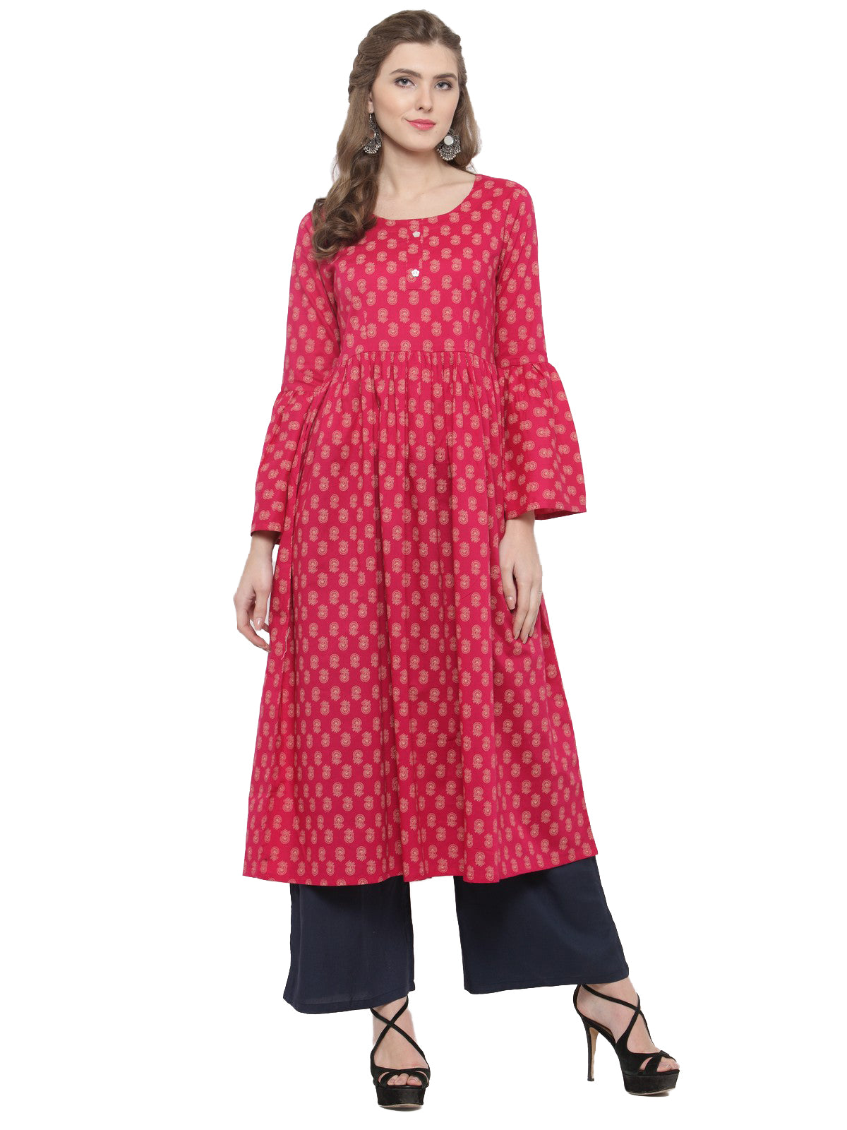 Bell sleeve Kurta with palazzo