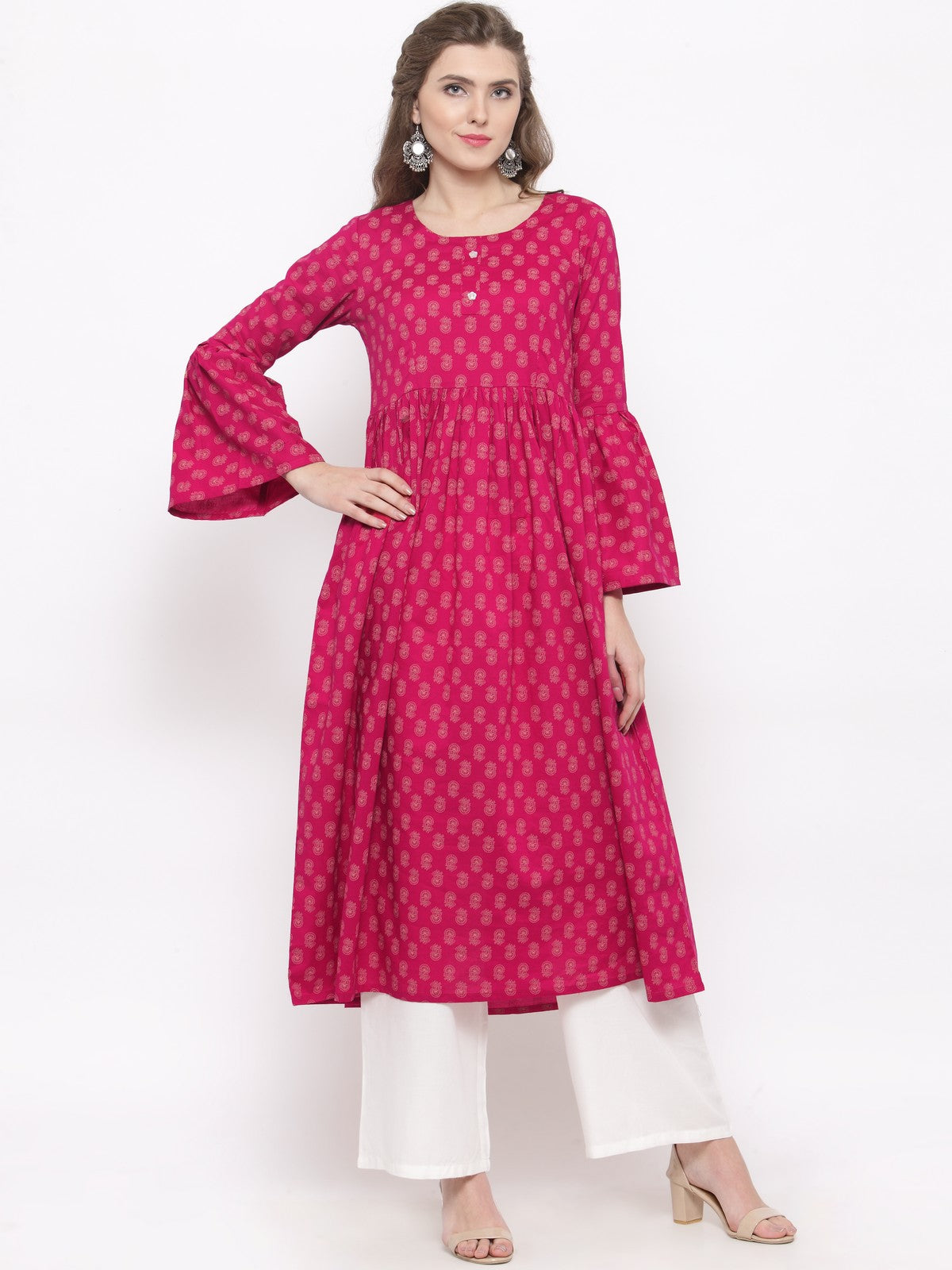 Bell sleeve Kurta with palazzo