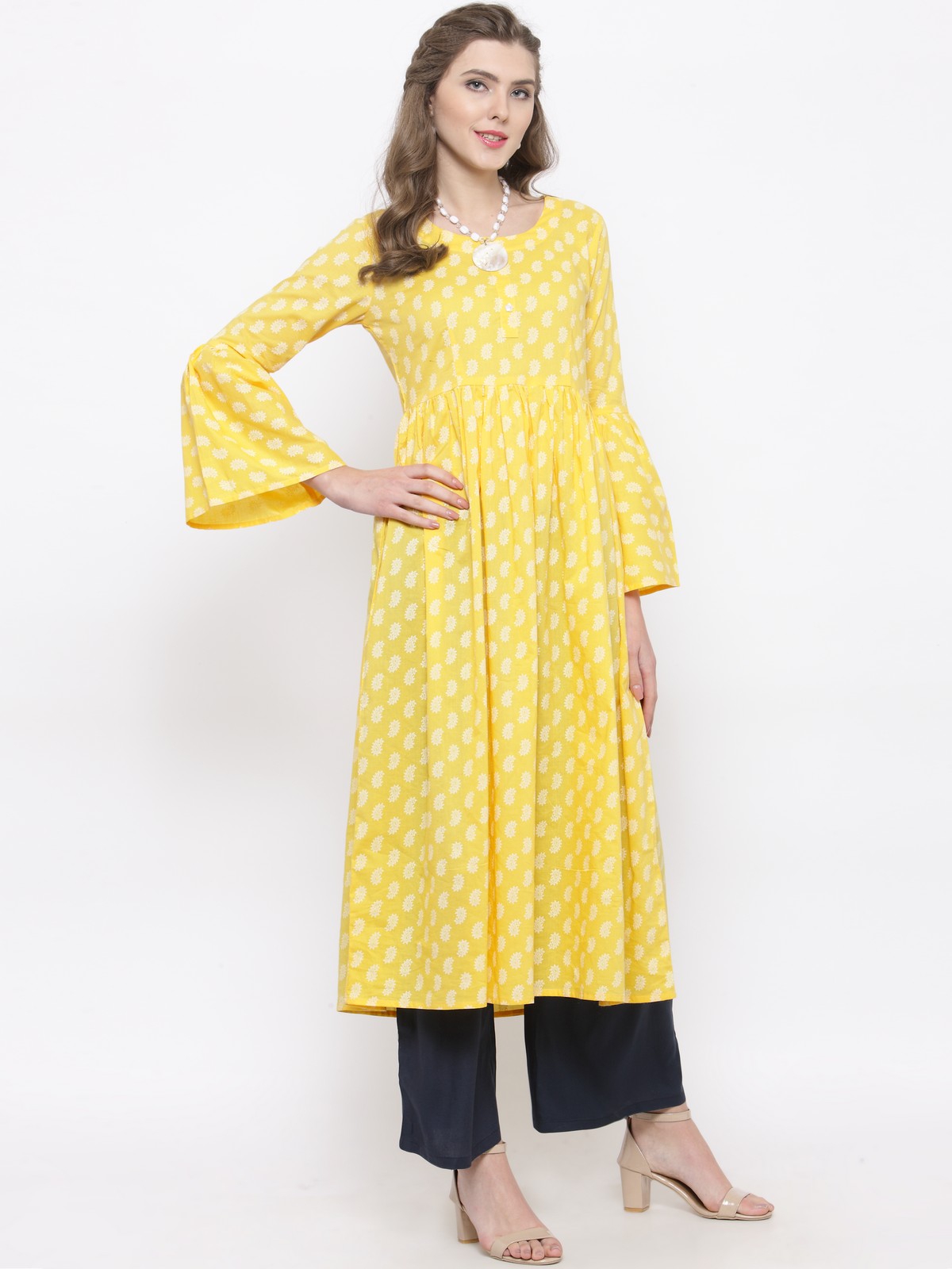 sleeve Kurta with palazzo