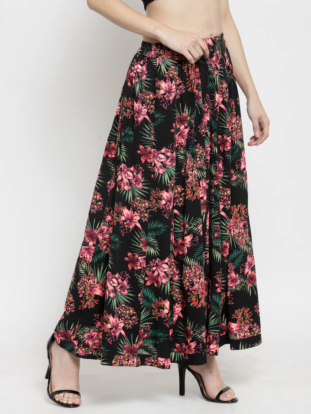 Printed Flared skirt