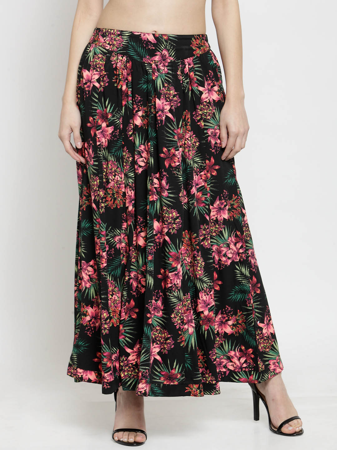 Printed Flared skirt