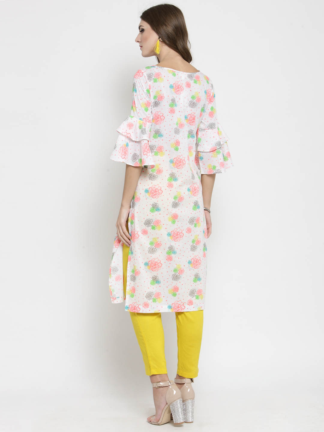 Womens Straight kurts with bell sleeves set